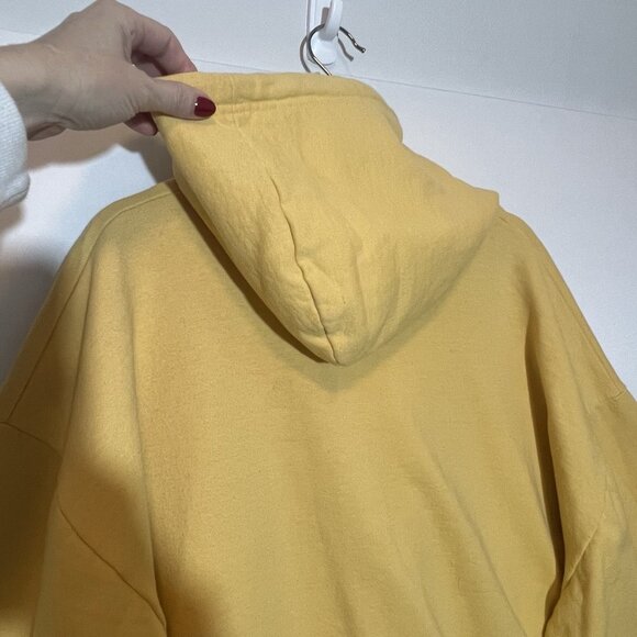 Walt Disney World Retro Hoodie Adult 2XL Yellow Sweatshirt Vintage Style Pocket - Picture 11 of 11